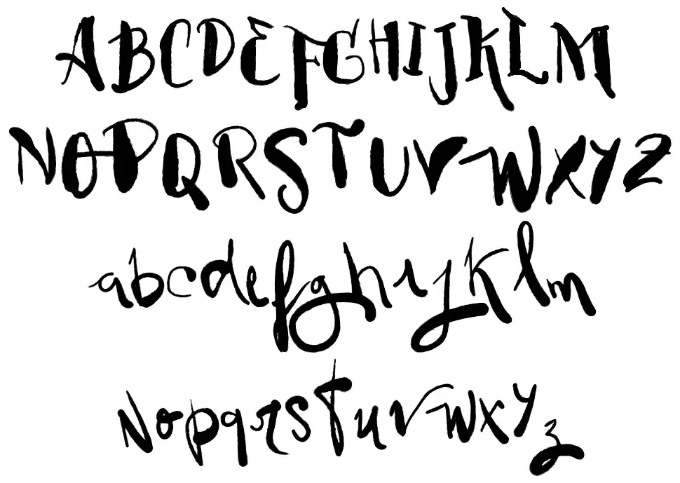 Vtks Black Hairfont specimens