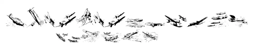 War II Wairplanesfont specimens