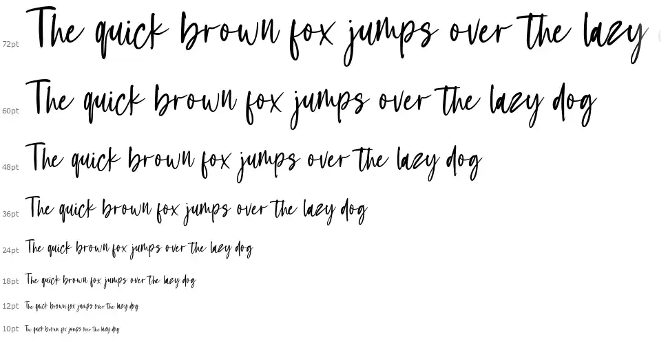 Wednesday Scriptfont waterfall