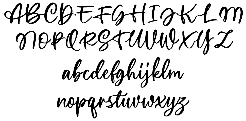 Wellytonia Scriptfont specimens