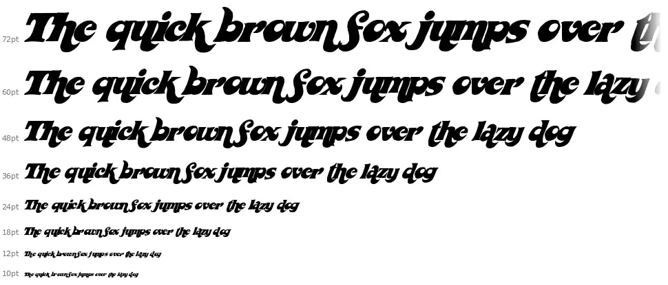 Wicked Seventiesfont waterfall