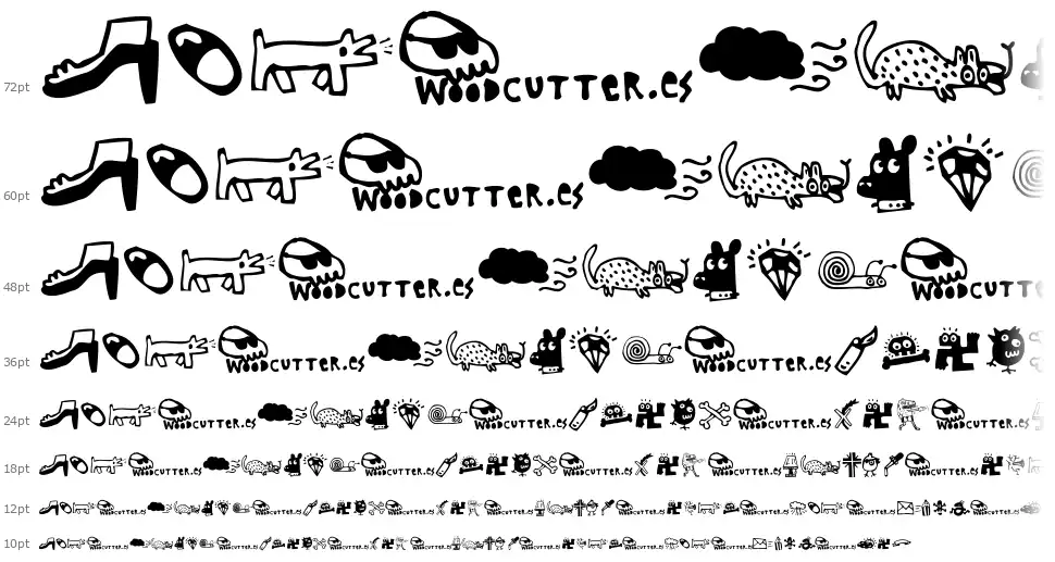 Woodcutter rare drawingsfont waterfall