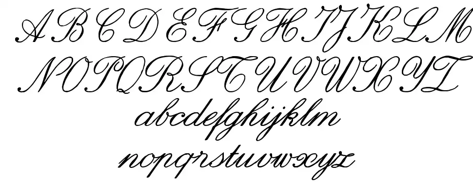 zai Italic Hand Calligraphyfont specimens